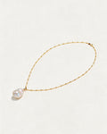 Océane Baroque Natural Pearl Station Necklace