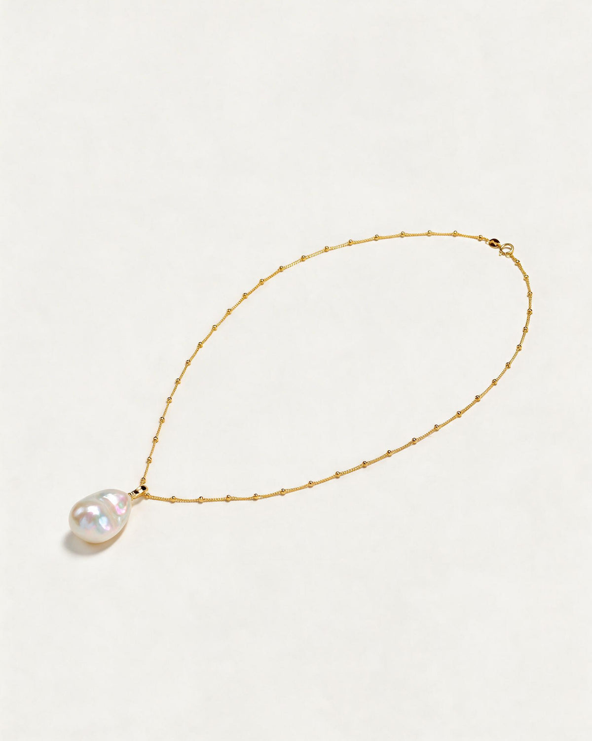 Océane Baroque Natural Pearl Station Necklace