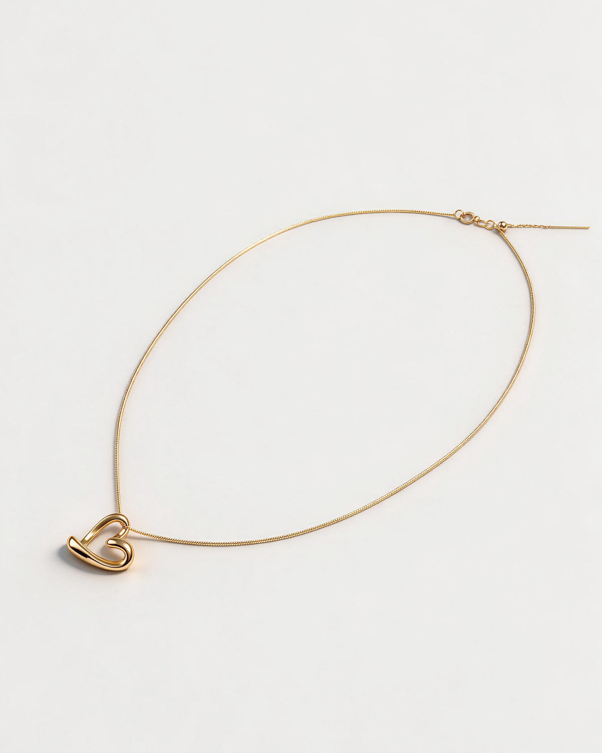 Inès 18K Solid Gold Heart Necklace