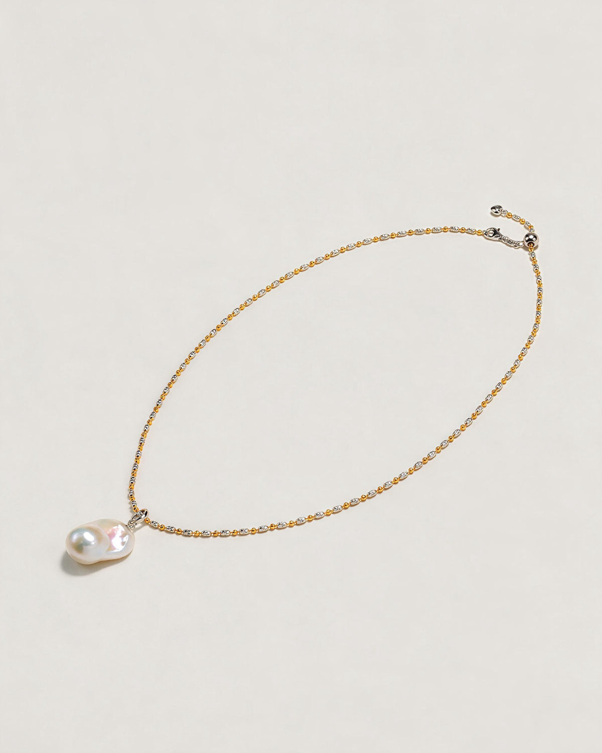 Lili Baroque Natural Pearl Choker Necklace