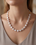 Margot Natural Baroque Button Pearl Necklace