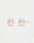 Hermine Natural Pearl Stud Earrings in 18k Gold