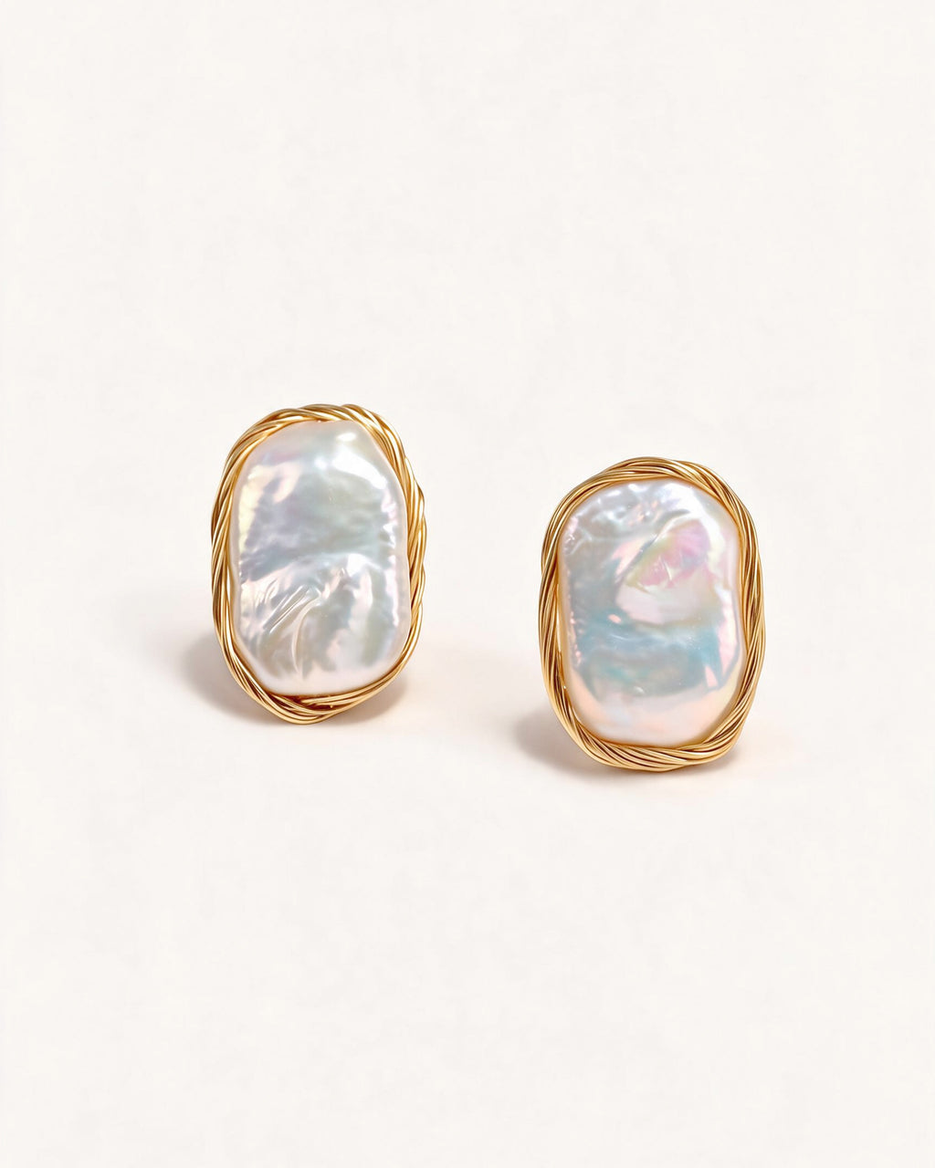 Isolde Baroque Freshwater Pearl Stud Earrings