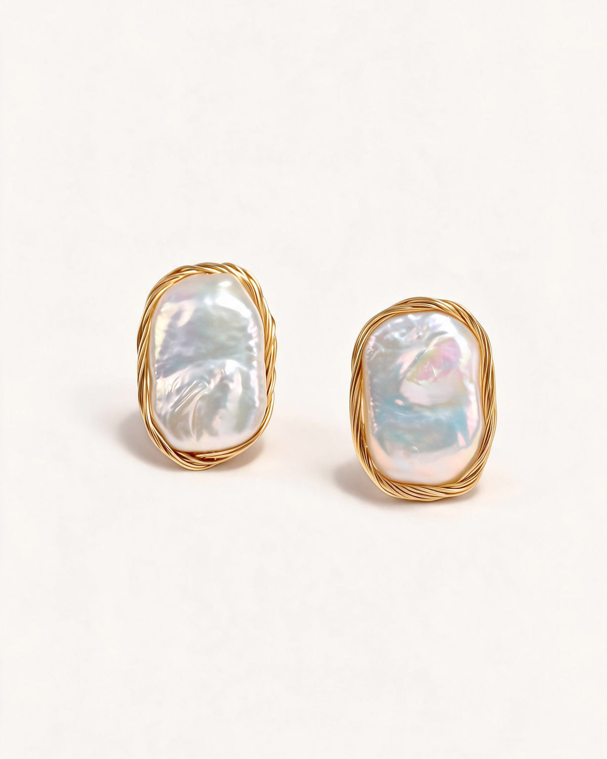 Isolde Baroque Freshwater Pearl Stud Earrings