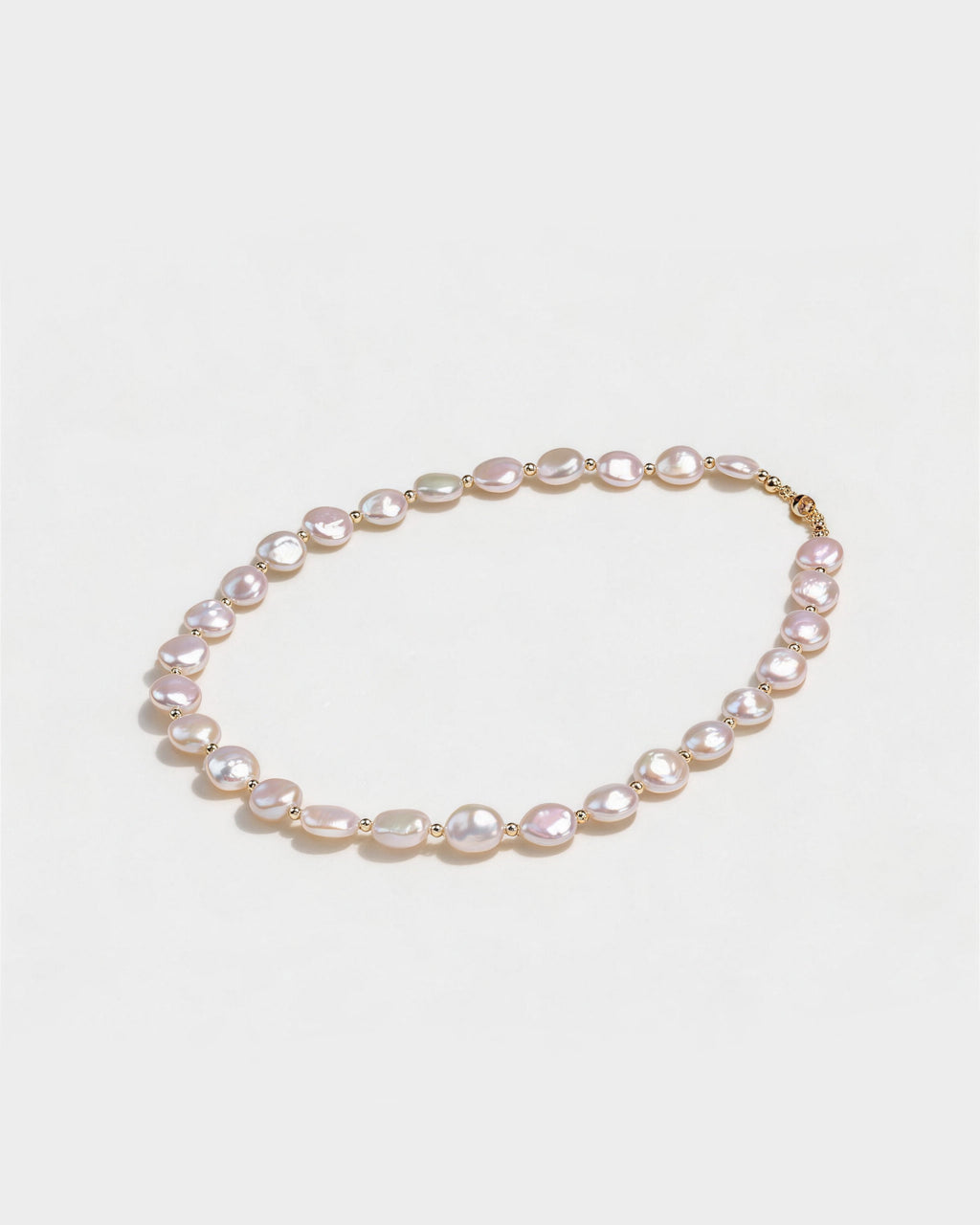 Margot Natural Baroque Button Pearl Necklace