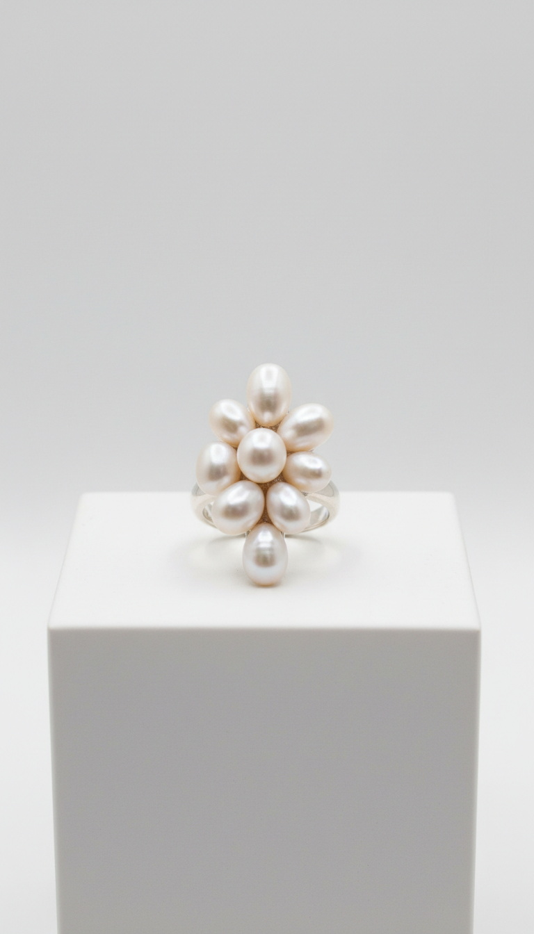 Sterling Silver Natural Pearl Ring