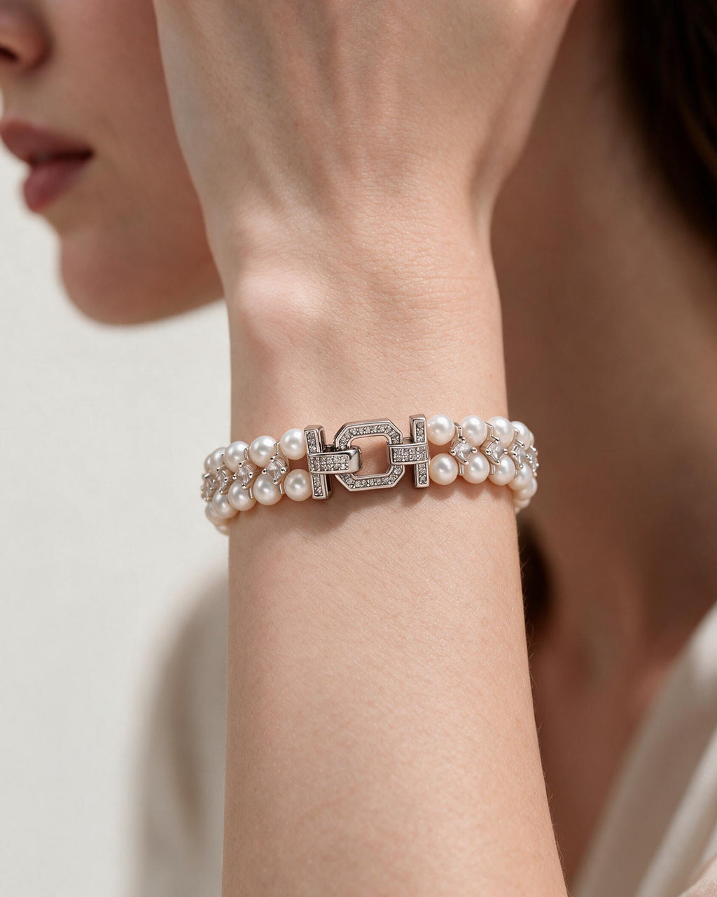Mina Double-Layer Freshwater Pearl Bracelet