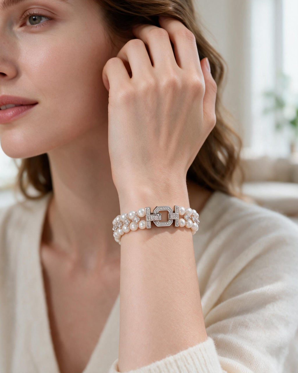 Mina Double-Layer Freshwater Pearl Bracelet